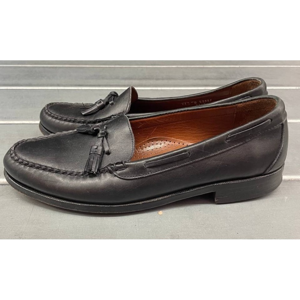 Allen Edmonds Naples‎ Loafers Mens 11D Blacker Leather Tassel Slip On